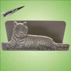 Name Card Holder - U-Shape 3D Pewter Card holder - Tiger Design